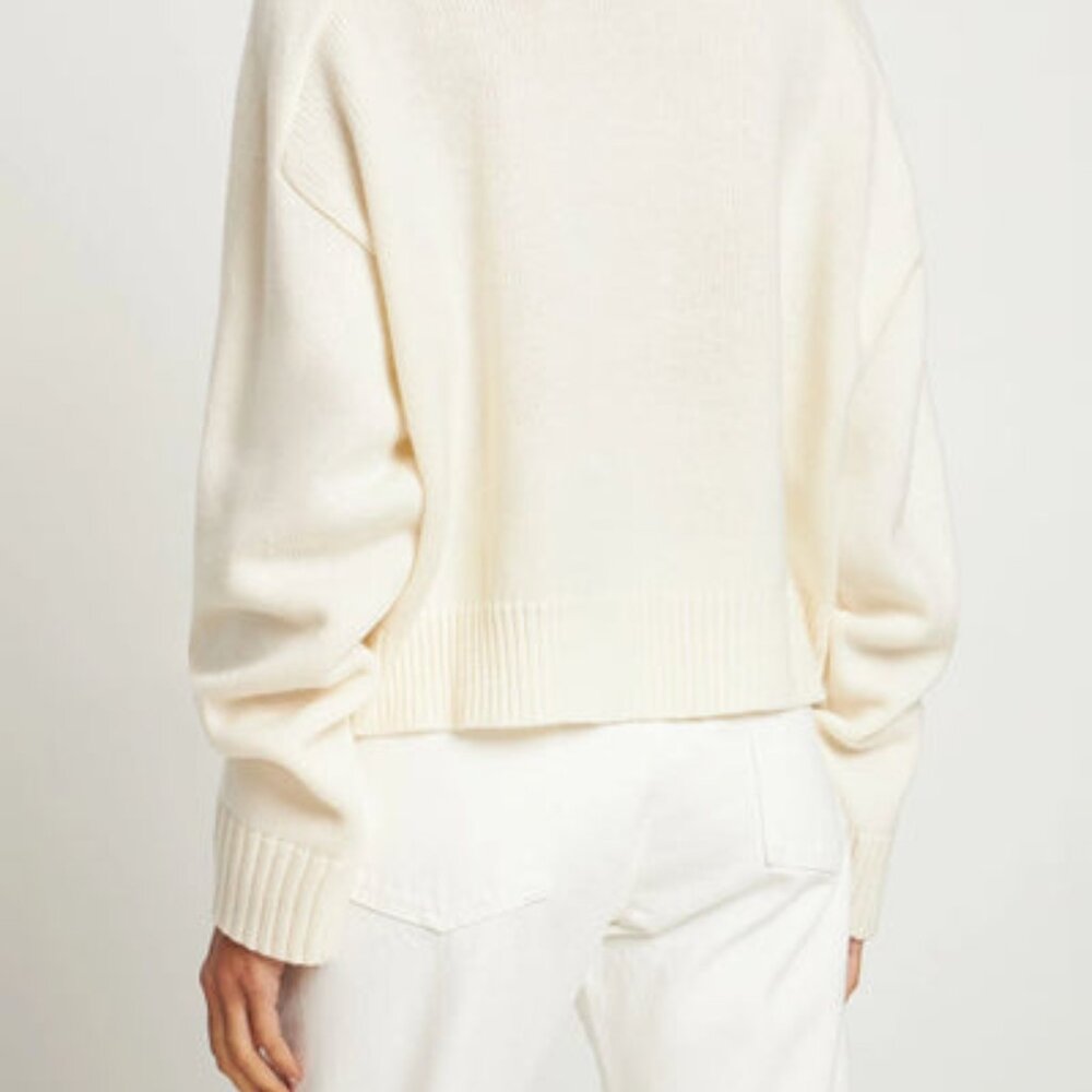 Loulou Studio "Bruzzi" Cream Cashmere & Wool Sweater - Size Medium - Picture 10 of 16